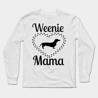 Weenie Mama Paw Heart Long Sleeve T-Shirt